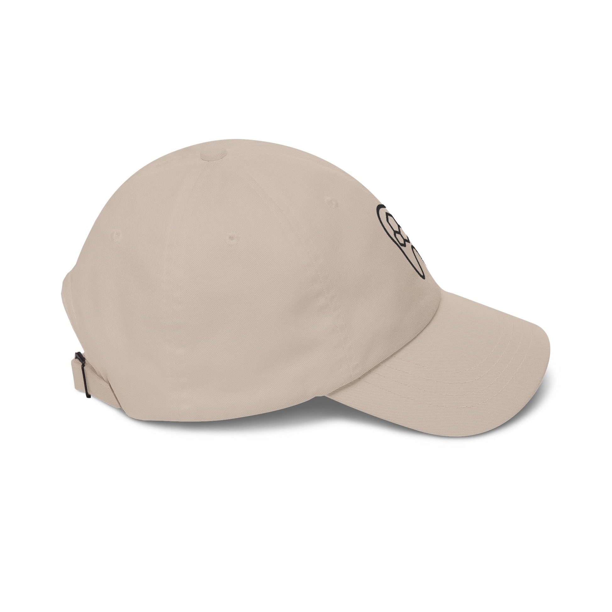 Beige baseball cap on a white background