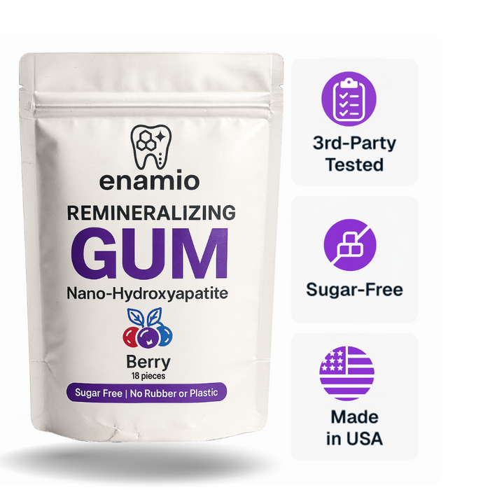 Enamio Berry remineralizing gum pouch